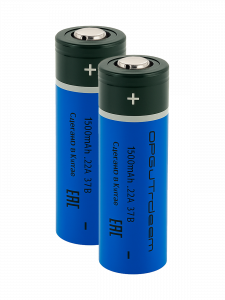 Аккумулятор 18650 3.7v 1500мАч, высокотоковый 22А выпуклый пин, 2шт Орбита